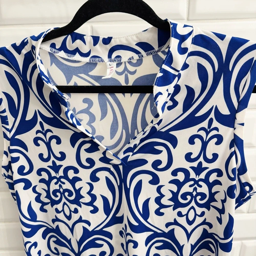 Halife Women’s Patterned Sleeveless Top - Picture 5 of 5